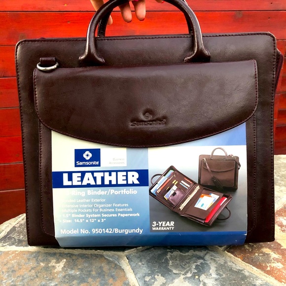 Samsonite Other - HP! SAMSONITE Men’s Leather Briefcase / Binder